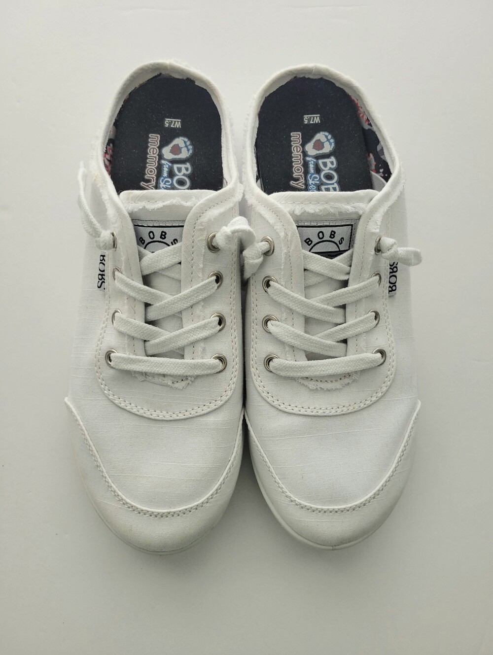 BOBS From Skechers Memory Foam White Slip-on Women's Sneakers Size 7.5